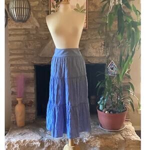 Periwinkle Blue Tiered Maxi Skirt by Intermix - Size 2